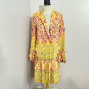 Beautiful Pleated Silk Long Jacket